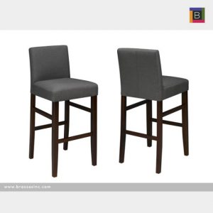 Brassex WS5411-24 DG 24' COUNTER STOOL GREY Set of 2