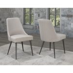 Brassex XA654 BEI CELINE DINING CHAIR BEIGE Set of 2