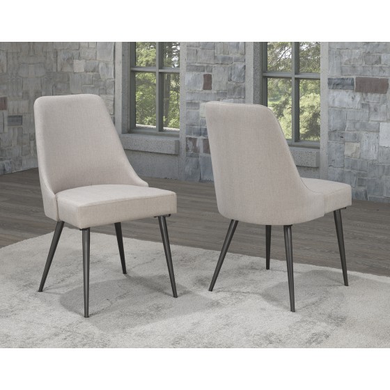 Brassex XA654 BEI CELINE DINING CHAIR BEIGE Set of 2