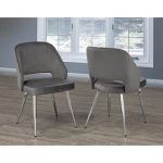Brassex C-1205 GR ELLA DINING CHAIR GREY Set of 2