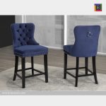 Brassex F458-B26 NY VERONA COUNTER STOOL BLUE Set of 2