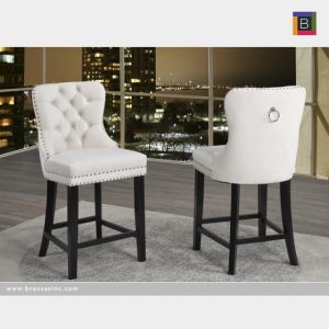 Brassex F458-B26 CR VERONA COUNTER STOOL CREAM Set of 2