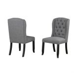 Brassex 6777-22GY MEMPHIS DINING CHAIR, GREY Set of 2