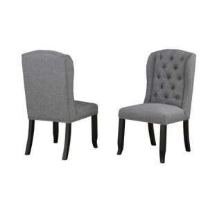 Brassex 6777-22GY MEMPHIS DINING CHAIR, GREY Set of 2