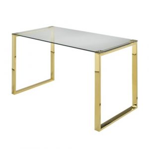 DAVID B Glass Desk GOLD