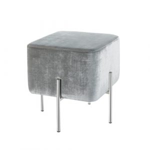 KUBE B GY-BEN-7772SS E-Grey Velvet Ottoman