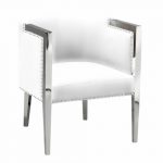 ELVIS Accent Chair GY-AC-7988 Stainless Steel legs White aspen Accent Chair