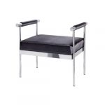 HELEN X-OT-7826SS Charcoal Velvet Ottoman