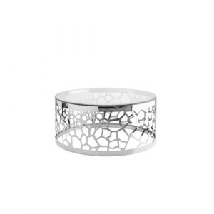WELLINGTON Coffee Table GY-CT-7982 Glass top w/ pattern cut steel frame