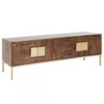 LUIGI XC-53730 Light Brown/Gold 147x43x50CM MEDIA STAND