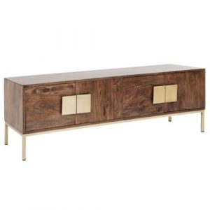 LUIGI XC-53730 Light Brown/Gold 147x43x50CM MEDIA STAND