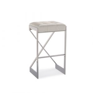 CRISS CROSS Barstool GY-BAR-8110 White Aspen Set of 2