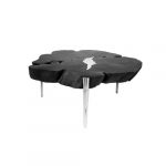 AKIS Coffee Table XC-4255XL Black Wood w/ Aluminum fill