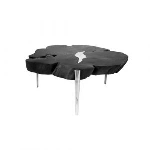 AKIS Coffee Table XC-4255XL Black Wood w/ Aluminum fill