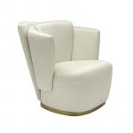 BOSTON Sofa Chair, Matt gold stainless steel base Accent Chair