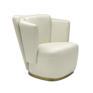 BOSTON Sofa Chair, Matt gold stainless steel base Accent Chair