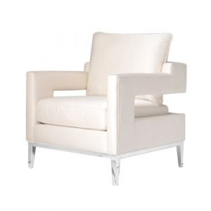 ESTELLA Accent Chair GY-875 Polished stainless steel base Accent Chair