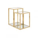 MULTI-LEVEL GY-ET-8166BG Brushed Gold End Table W60*D40*H60CM