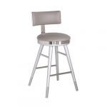 WINDSOR Counter Chair GY-COU-8195 Grey pu with silver T-frame Set of 2