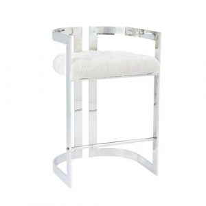 MAJESTIC Counter Chair GY-COU-8050 Ivory w/ steel base Set of 2