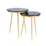 Belvin End table XC-52977 SET OF 2 BLACK MARBLE