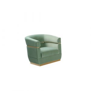 CLAUDE GY-AC-8376 E-GREY VELVET Accent Chair