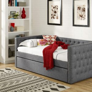 GL2216 Daybed grey Trundle bed