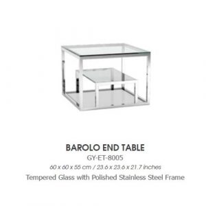 BAROLO GY-ET-8005 Polished steel end table