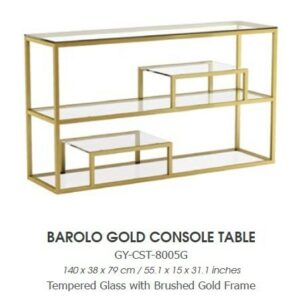 BAROLO GOLD CONSOLE TABLE