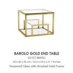BAROLO GY-ET-8005G Brushed Gold end table