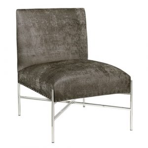BARRYMORE Lounge chair GY-AC-7932 SS Dark Charcoal reptile Accent Chair