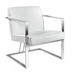 FAIRMONT Accent Chair GY-AC-8056 White Apsen w/ Steel Accent Chair