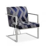 FAIRMONT Accent Chair GY-AC-8056 Blue & Silver Accent Chair