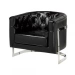 PINNACLE Lounge Chair GY-15016 Black Leatheratte Accent Chair