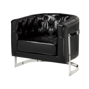 PINNACLE Lounge Chair GY-15016 Black Leatheratte Accent Chair