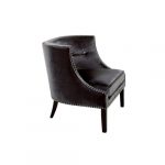 LUCY Lounge Chair Black Velvet Accent Chair