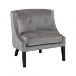 LUCY Lounge Chair NP Grey Velvet Accent Chair