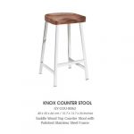 KNOX GY-COU-8062 Counter Stool Top Sandblasted Walnut Set of 2