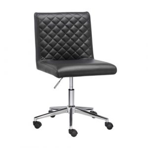 QUILTED Office Chair Faux Leather GY-1145R-5 Black PU