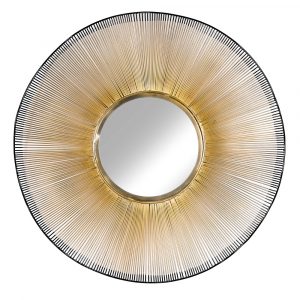 Gold Wire Wall Mirror
