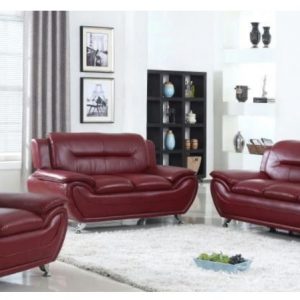 Speed Burgundy 3pcs Sofa Set