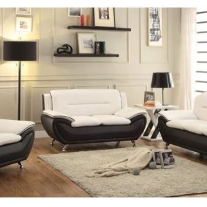 Speedy Beige Black 3pcs Sofa Set