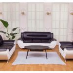 Speedy Black and White 3pcs Sofa Set