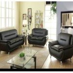 Speedy Black 3pcs Sofa Set