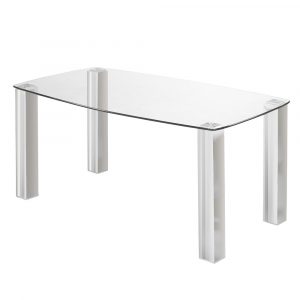 James Dining Table: Brushed Steel Legs