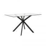 Lincoln Black Metal Dining Table
