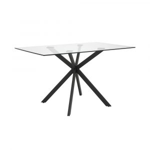 Lincoln Black Metal Dining Table