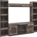 Derekson 4-Piece Entertainment Center with Electric Fireplace