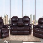 Nepal 3 Piece Air Leather Recliner Set