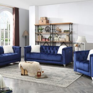 RUSSELL (#1125) - Navy Blue Sofa